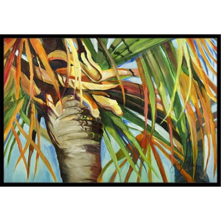 Carolines Treasures Orange Top Palm Tree Indoor & Outdoor Mat, 24 x 36 in. CA75924